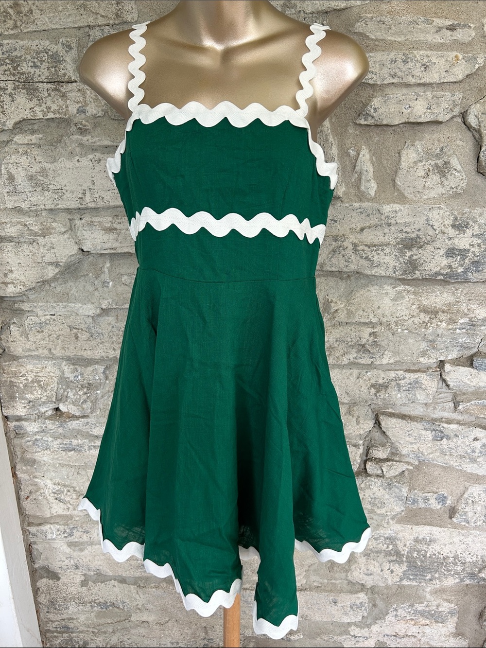 Sundress with White Ric Rac Trim